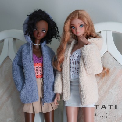 Soft Coat with Hood and Pockets for Smart Doll