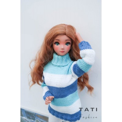 Sweater with Colored Stripes for Smart Doll
