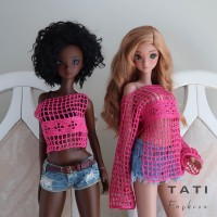 Mesh Top with Crosses for Smart Doll