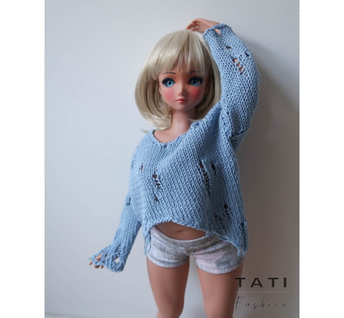 PDF: Ripped Asymmetrical Sweater for Smart Doll 60 cm