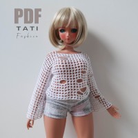 PDF: Ripped Mesh Top for Pear Smart Doll 60 cm