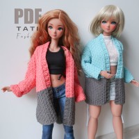PDF: Cardigan Gray-Pink for Smart Doll 60 cm