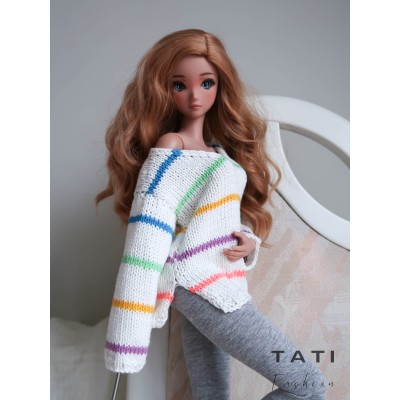 PDF: Sweater V-neck With Stripes for Smart Doll