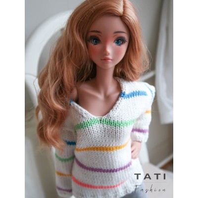 PDF: Sweater V-neck With Stripes for Smart Doll